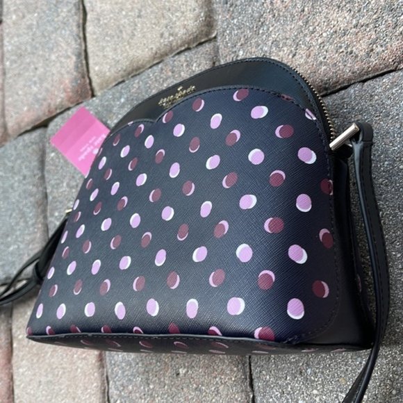 Kate Spade Payton Dome Crossbody with Fiesta Dot Black Multi - Picture 3 of 16